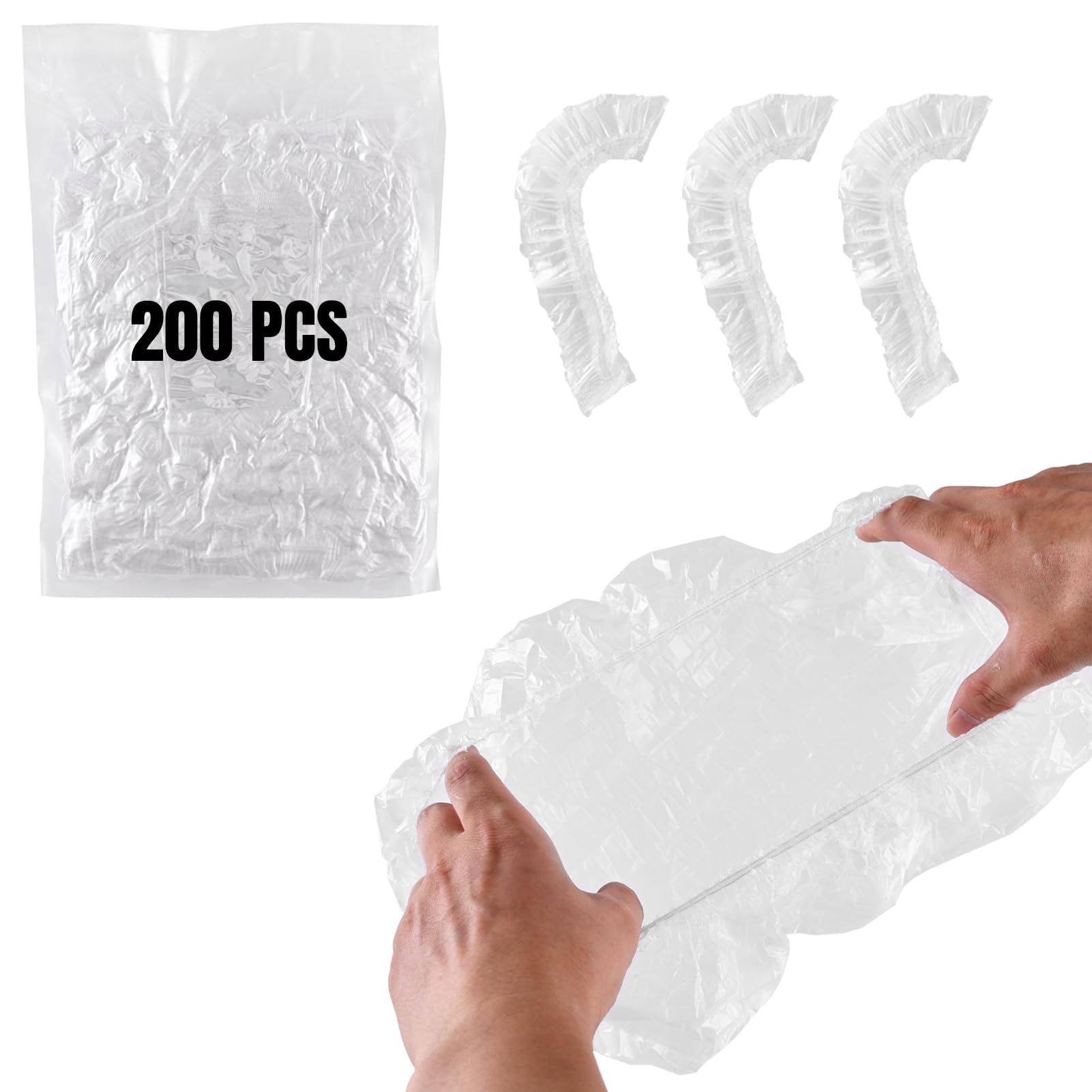 200 PCS Potty Chair Liners with Elastic, Disposable Portable Potty Training Bags, Potty Refill Liners, Toilet Seat Cover 17x8Inches