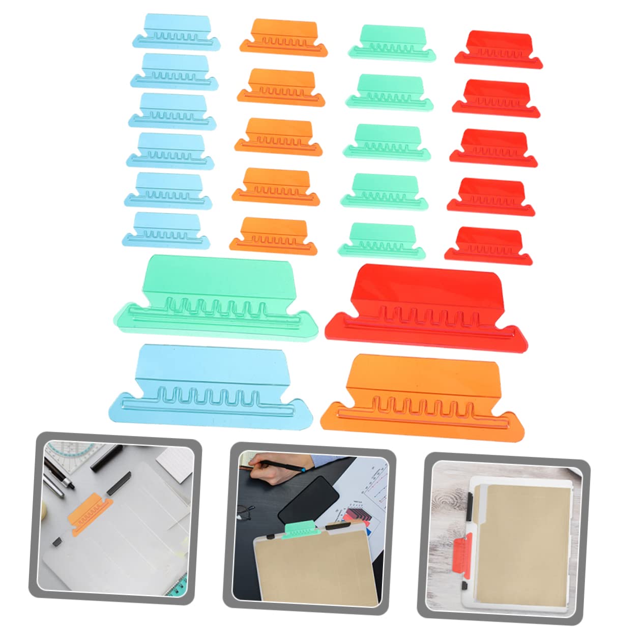 jojofuny 5 Set Linguette Colorate Per Etichette Identificative Per File Per Organizzazione Documenti Per Ufficio E Scuola 40 Pezzi * 5