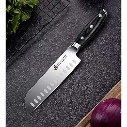 Kai Pro 7-Inch Santoku Knife — Japanese AUS6M Steel, Hammered Finish, NSF Certified - View #6