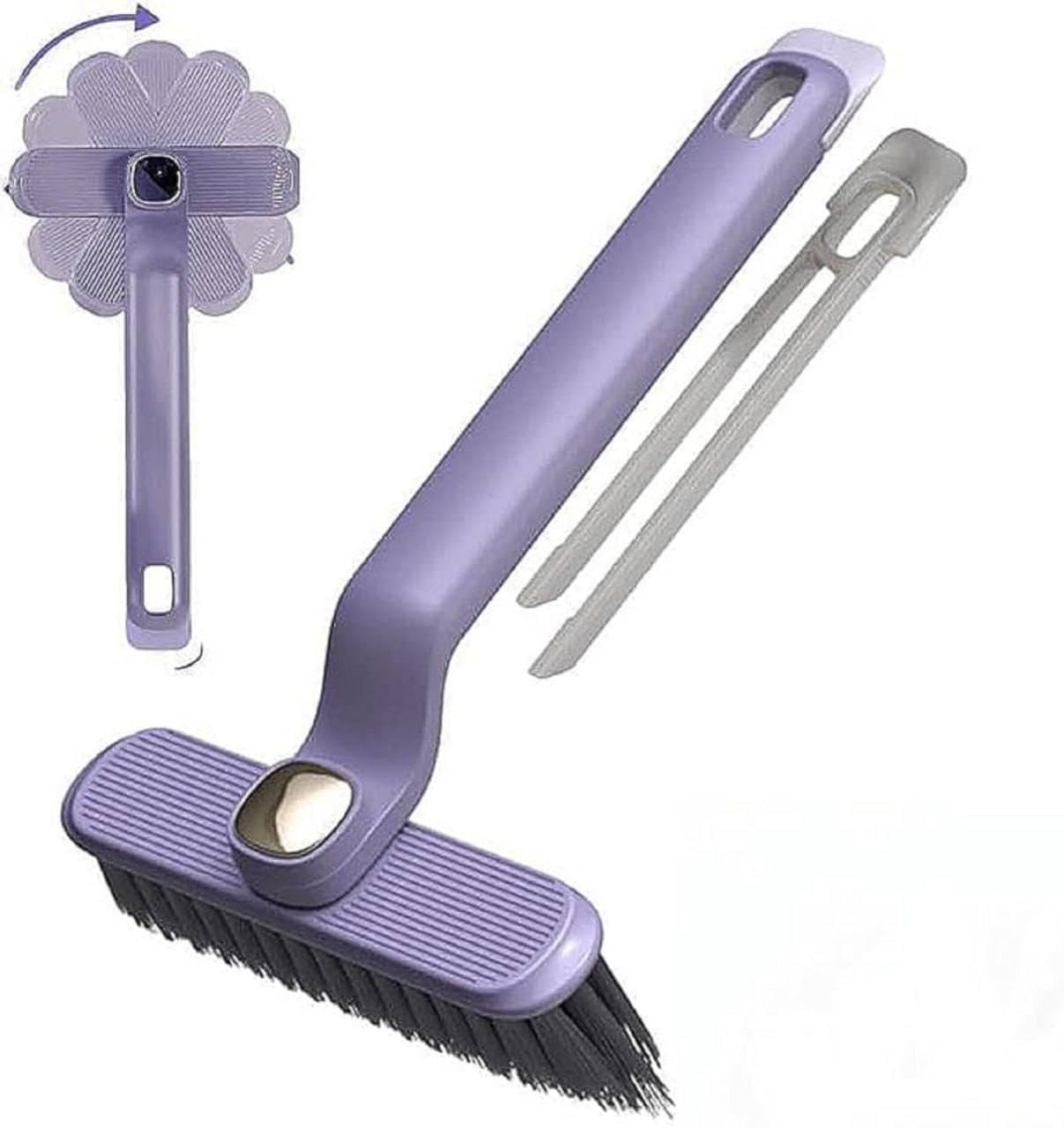 SARTHU Multi-Function Hard Bristle Crevice Cleaning Brush, 360-Degree Rotating Grout Brush, Grout, Kitchen Brush, Cleaning Tools for Toilet, Bathroom, Home, Bathtub, Sink, Window, Household-1PC