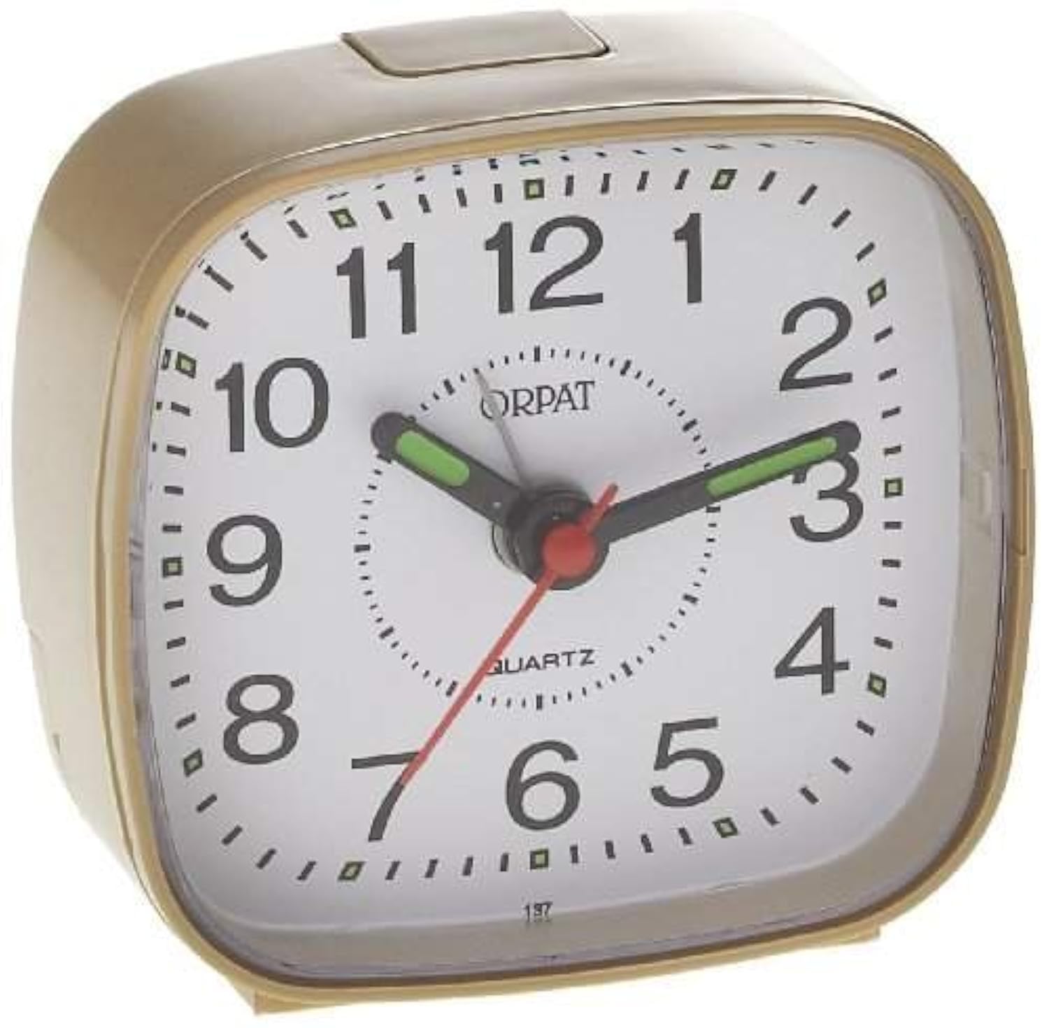 Orpat Plastic Alarm Clock Time Piece with Vintage Look (Grey)