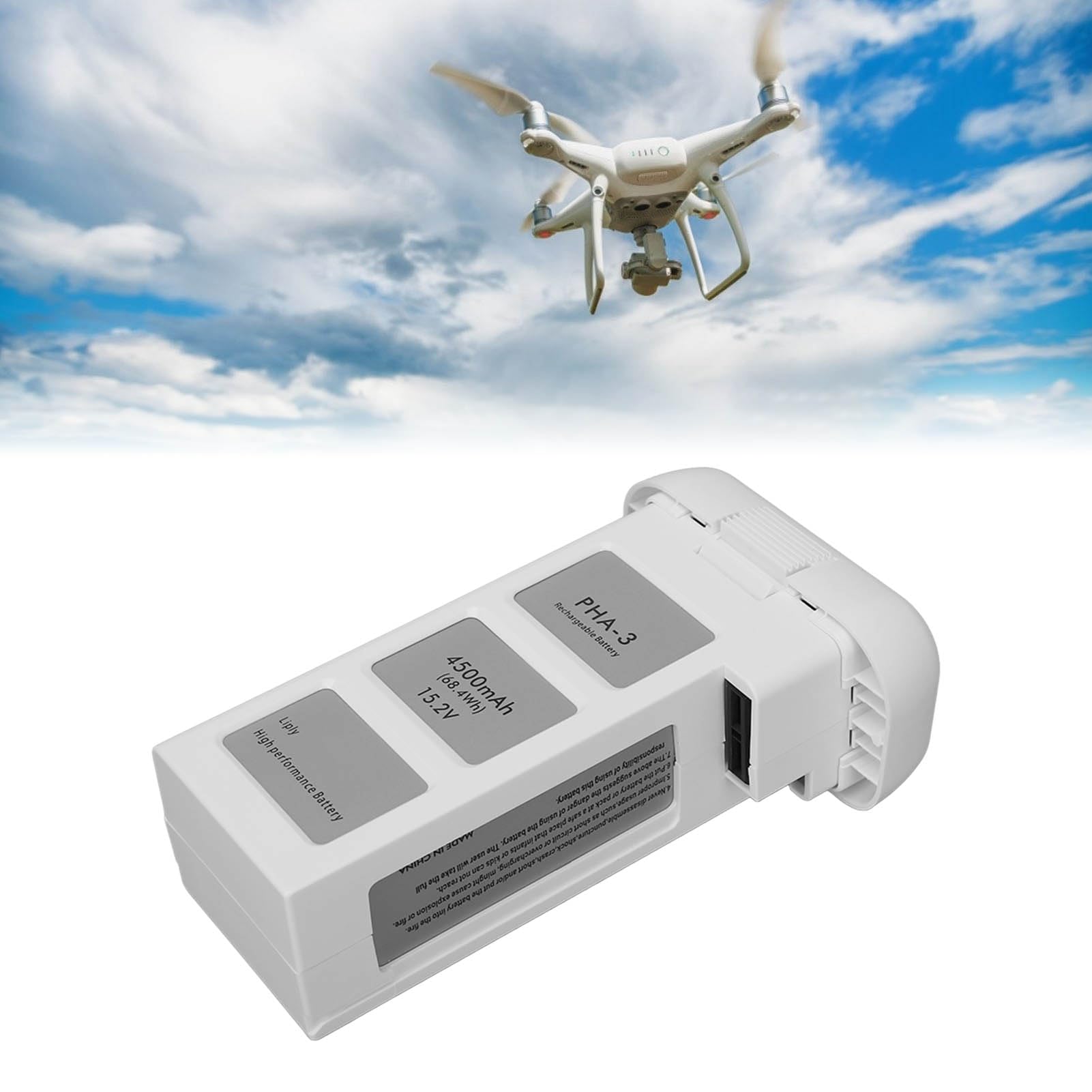 Inteligentny Akumulator Lotniczy 4500 MAh 15,2 V do Drona 3 RC - Wielokrotna Ochrona, Duża pojemność i Długie Godziny Pracy, Odpowiedni dla Wszystkich Wersji 3