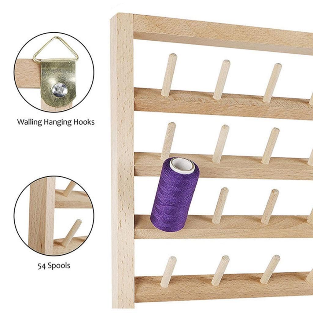 Caja de Pared para de Coser, Organizador Y Estante de Almacenamiento para Bordado Y Pasatiempos Creativos, 54 Carrete,41.4x31.5x5cm
