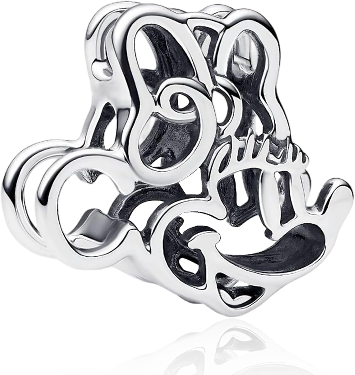 Cartoon Mouse Charms 925 Sterling Silver Dangle Beads for Bracelets and Necklaces Jewelry for Women