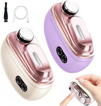 2-in-1 Smart Electric Nail Clipper Automatic Nail Clipper, Purple+Beige