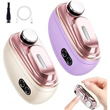 2-in-1 Smart Electric Nail Clipper Automatic Nail Clipper, Purple+Beige