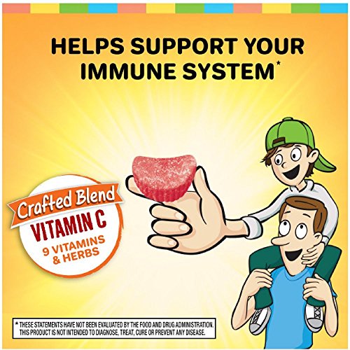 Airborne Kids Assorted Fruit Flavored Gummies, 21 count - 667mg of Vitamin C and Minerals & Herbs Immune Support