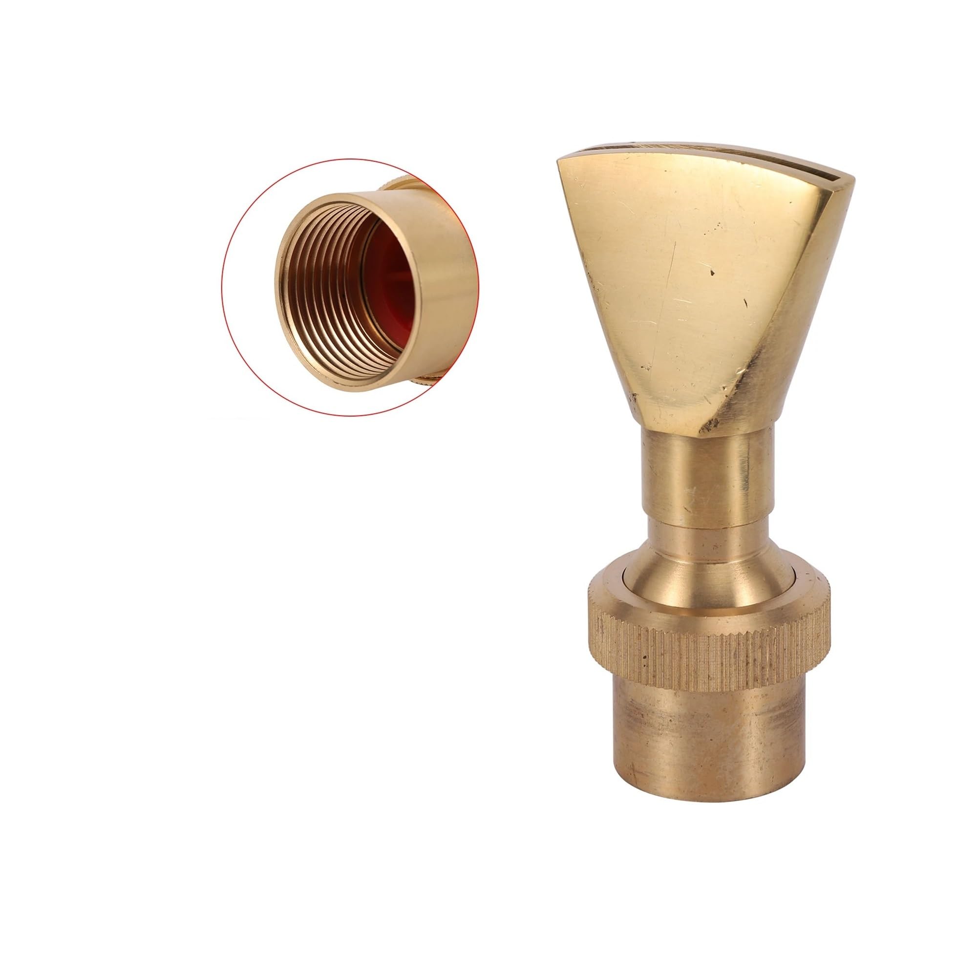 Boquilla de latón para Fuente de Agua, Aspersor de Cola de Pato con Rosca de 1/2", 3/4", 1" y 2" for jardín, Piscina, decoración de paisajes de Parques(1I2 Inch Male)
