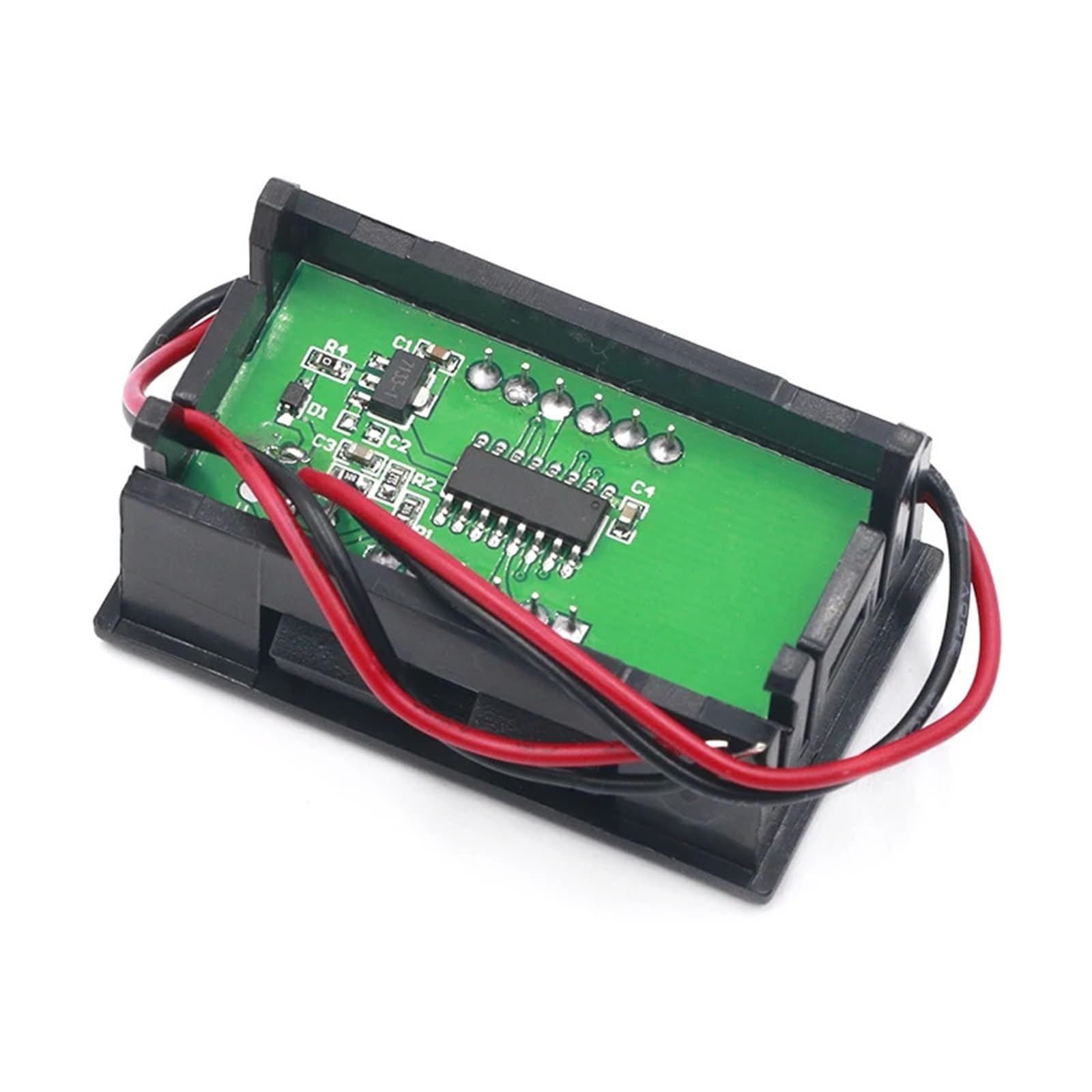 Voltímetro digital de CC de 4,5 V a 30 V, medidor de panel de voltaje for vehículos eléctricos, motocicletas y automóviles de 6 V y 12 V.(Blue,3-wire DC 0-30V,5 Pcs)
