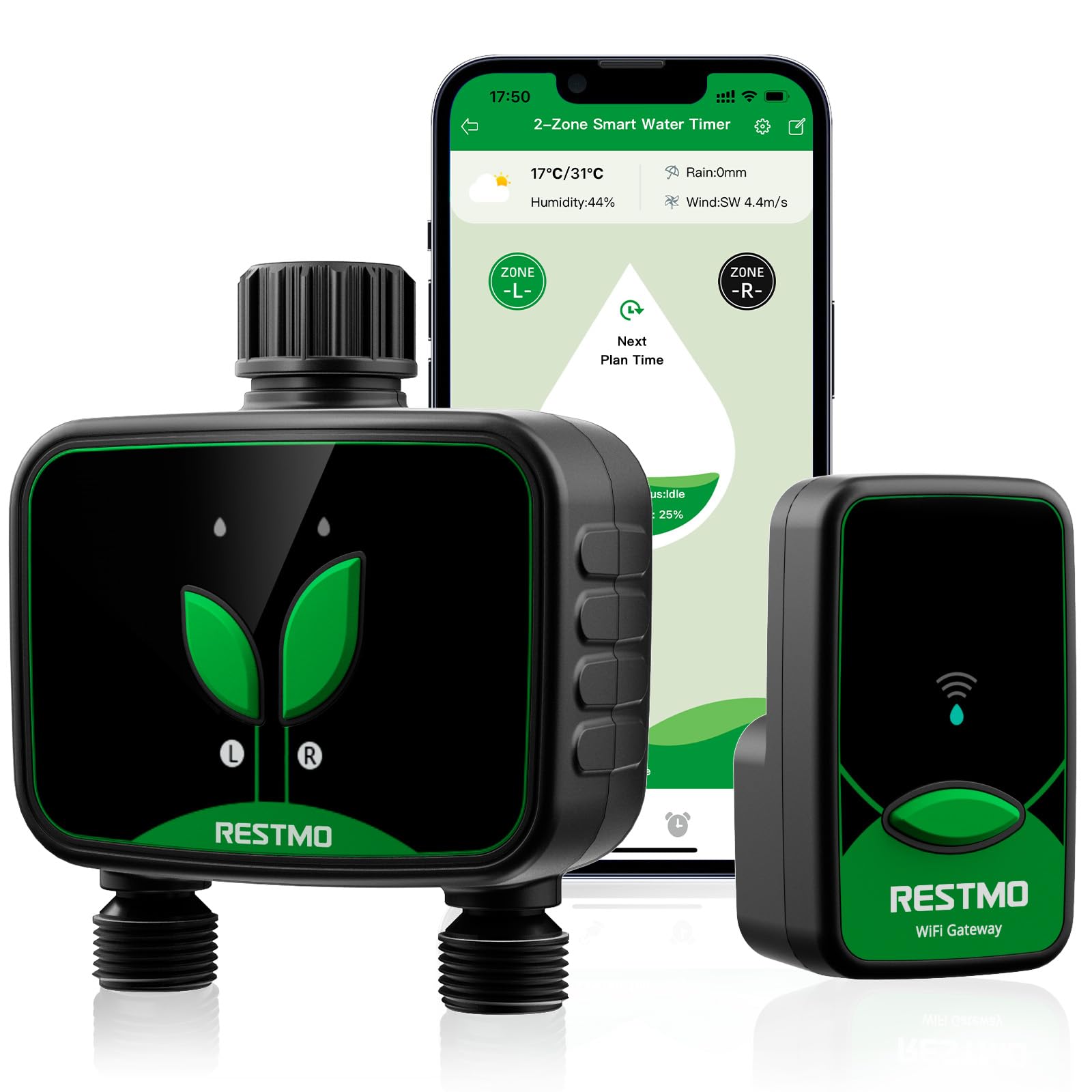 RESTMO WiFi Water Timer, Programmable Hose Timer