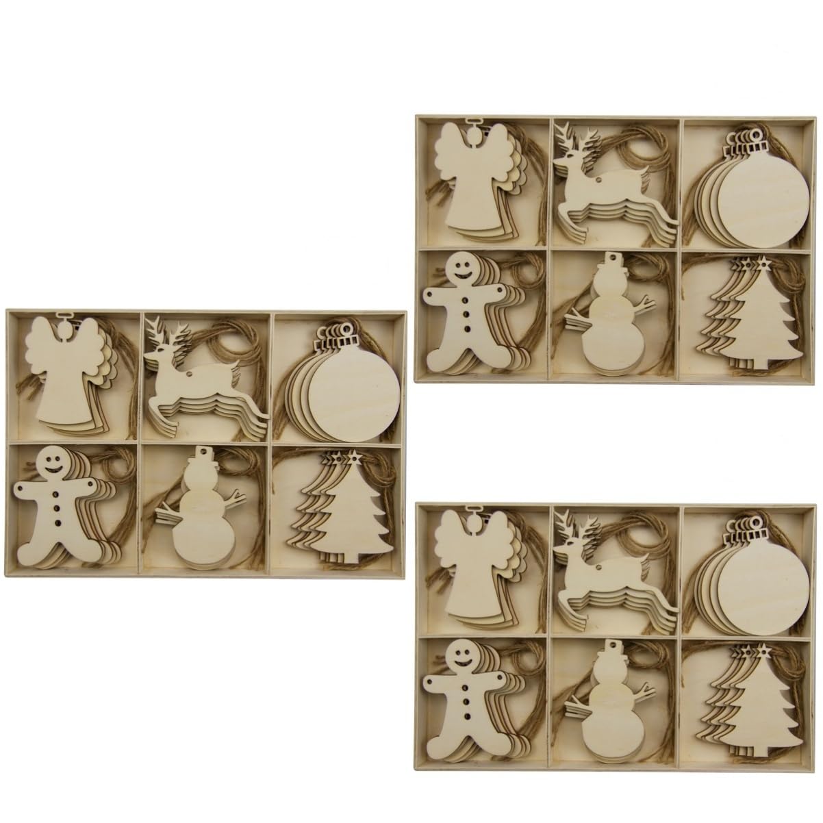 VILLCASE 90 Pz ciondolo per natale regalini fine festa halloween decorazioni natalizie per albero Ornamenti natalizi decorazioni da appendere all'albero accessori artigianali fai da te