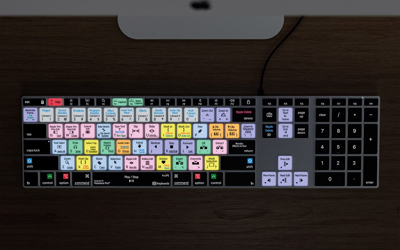 Amazon | KBカバー - Adobe Premiere Pro バックライトキーボード