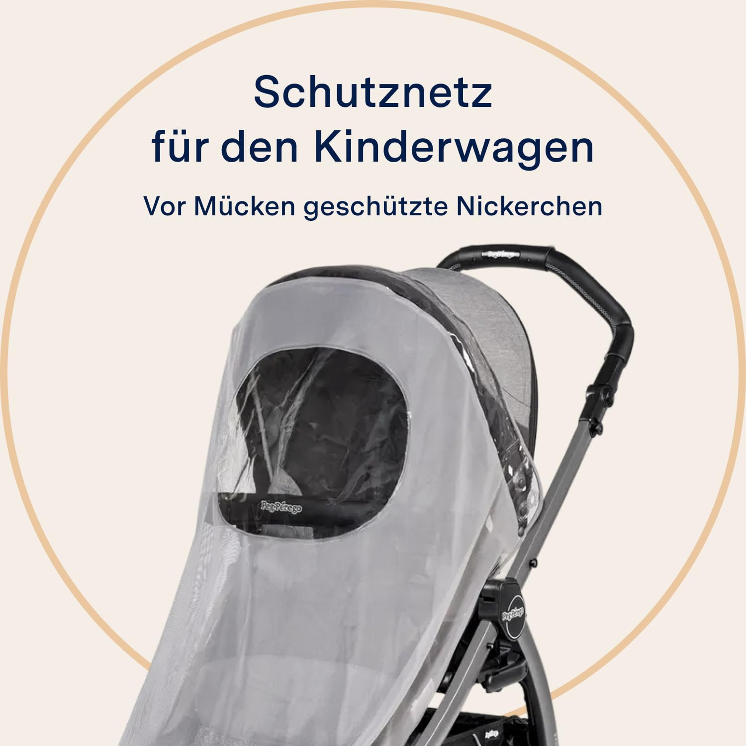 Peg Perego Y4ULMUECKE Mückennetz für Book Pop-Up/Plus/Switch Easy Drive/GT3/Booklet Lite, Pliko P3/ Mini/Si