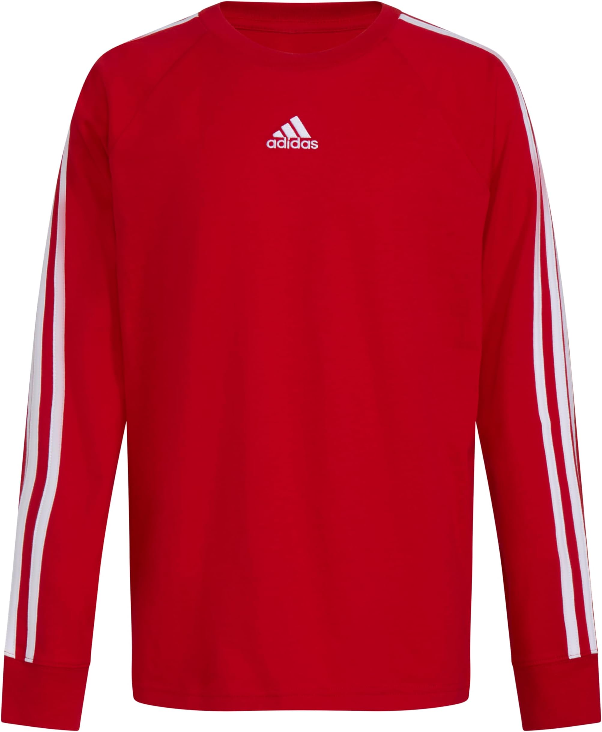 adidas red stripe shirt