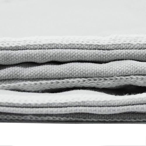 Miniatura 6 de E.life - Funda para almohada cuadrada y suave, con copos de nieve y estilo navideño, de algodón y bordados. Funda decorativa para almohadones de 18