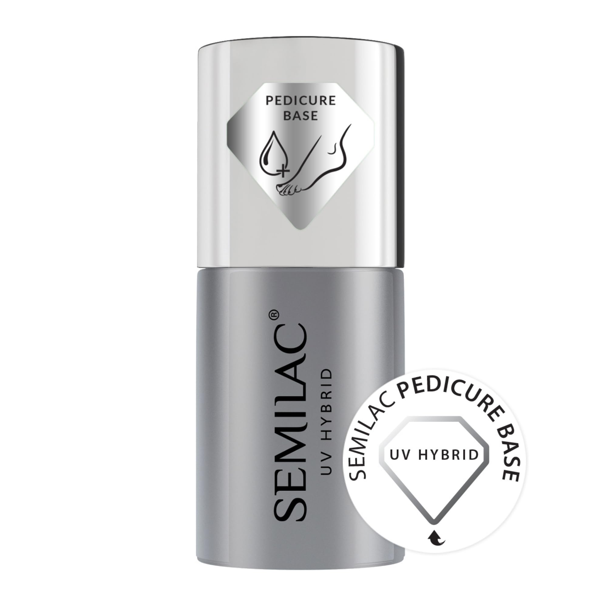 Semilac Pedicure Base Uv Gel Nail Base Coat For Pedicures | 7 Ml | Protects & Nourishes Nails | Soak Off Formula | Strong Adhesion And Long-Lasting Results | Ideal For Home Pedicure With Gel Polish