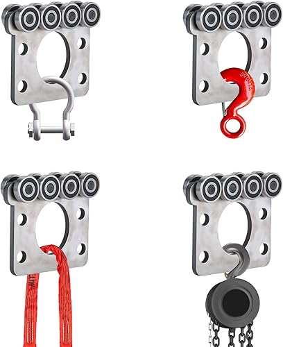 Miniatura 46 de Rodillos de 2 carros de rueda. Montaje de carro de rodamientos. La parte superior del carro tiene espacio para tornillos de ajuste, lo que permite