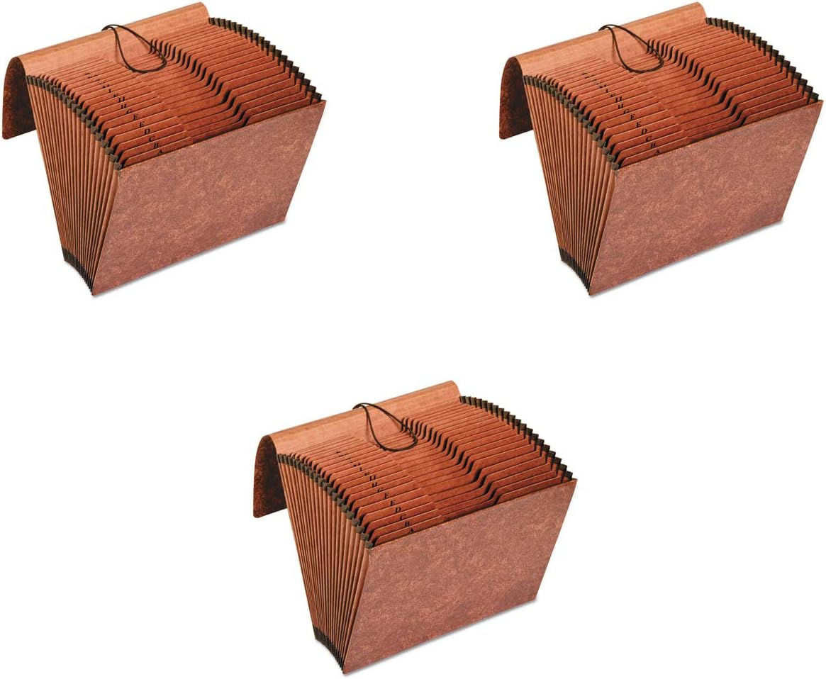 Pendaflex Heavy Duty Expanding File with Extra-Thick Cover, Tyvek Reinforced Edges, 21 Pockets, A-Z Tabs, Elastic Cord Closure, Letter Size (R117ALHD), 3 Pack