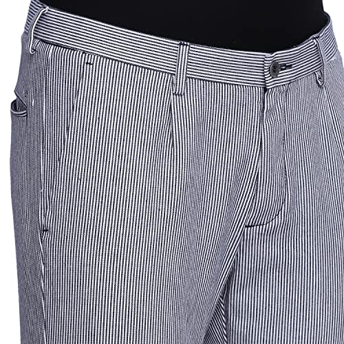 Image of blackberrys Stripes Cotton Stretch Slim Men's Trousers
