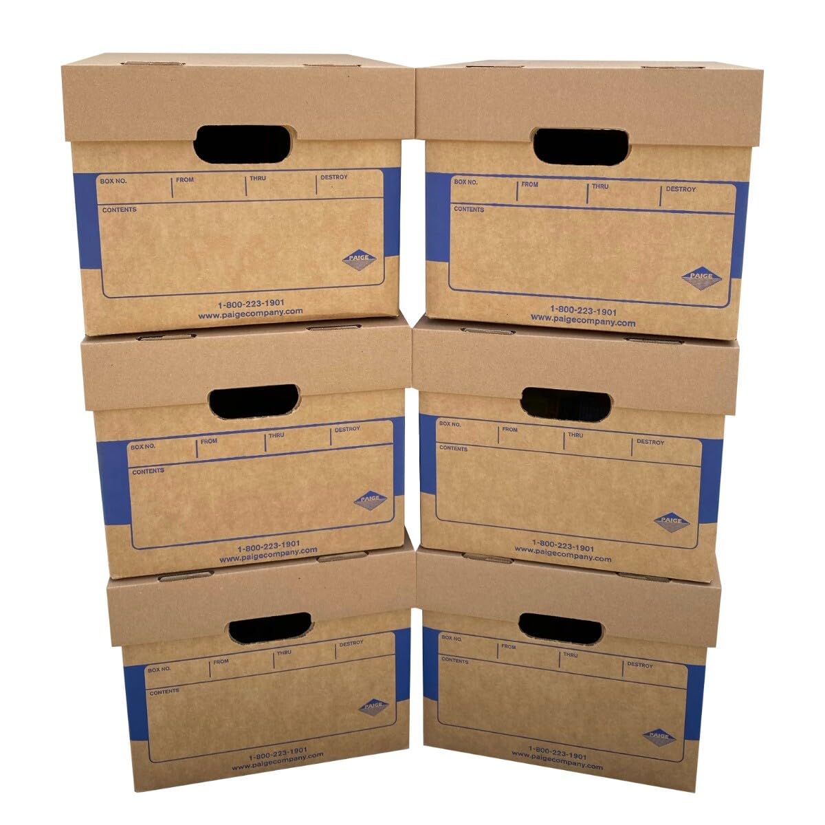 Office Moving, Storage Boxes (6 Pack) Miracle File Moving Boxes