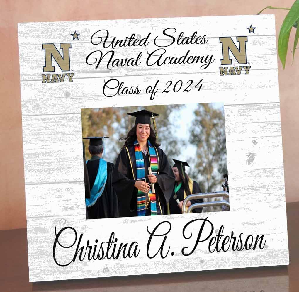 Broad Bay Naval Academy Photo Plaque with Name and Class Year - Custom Printed Picture for USNA Students, Graduation or Alumni