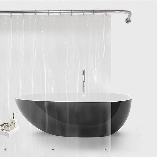 Bamyko Shower Curtain Liner 72 x 72 Inch Clear Shower Curtain See