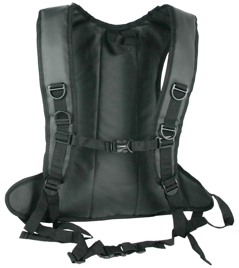 BAG STREET Zaino Impermeabile per Moto e Bicicletta – Zaino Ergonomico da Motociclista con Cintura Pettorale e Lombare, Nero