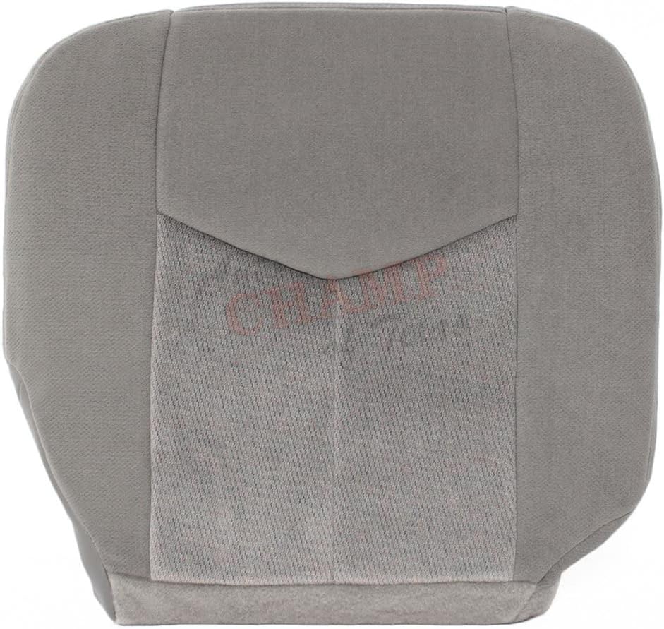 Compatible with Passenger Side Bottom Replacement Cloth Seat Cover, Gray (Compatible with 2003 2004 2005 GMC Yukon 1500 2500 SLE)