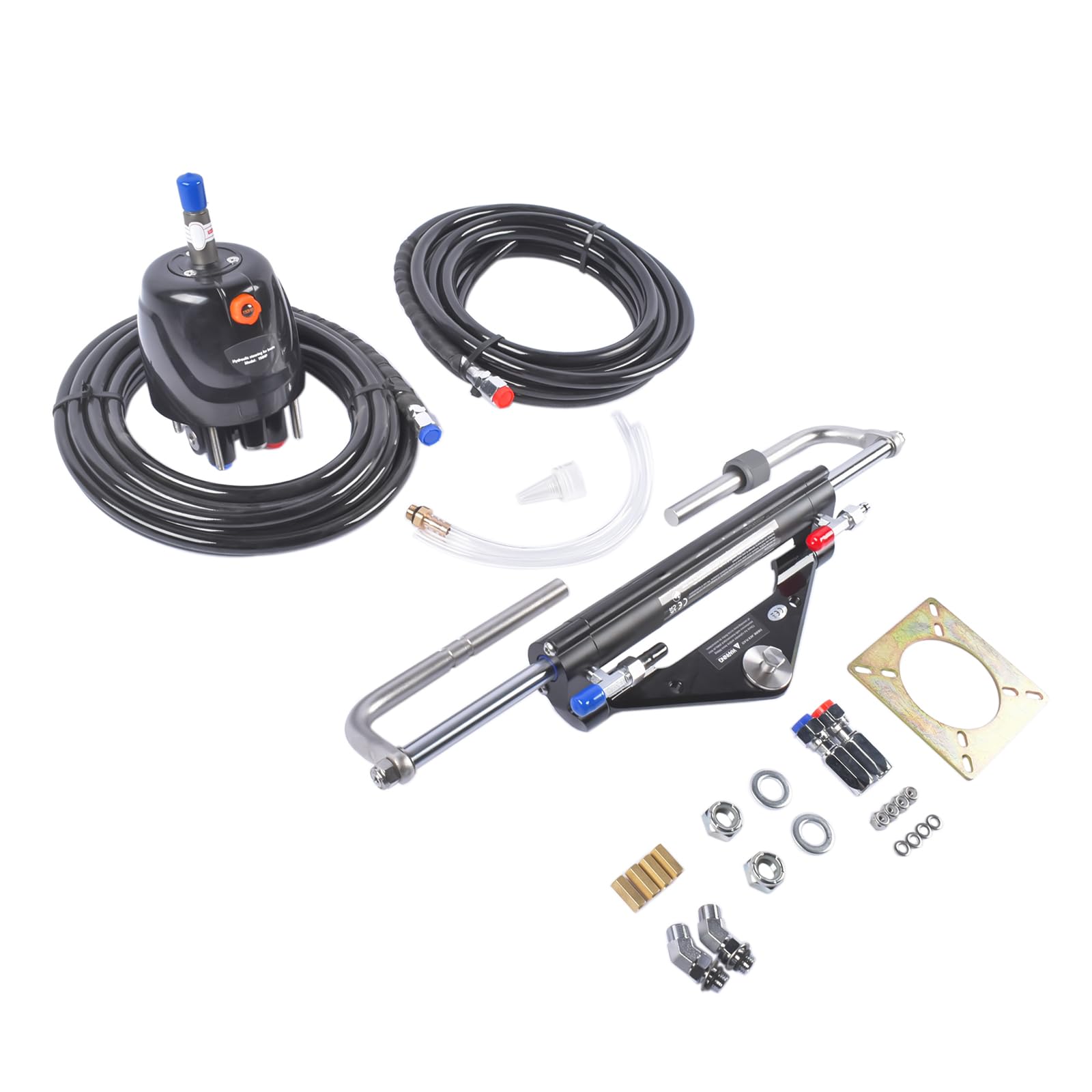 Amazon.com : AKWH 150HP Hydraulic Outboard Steering Kit, Two