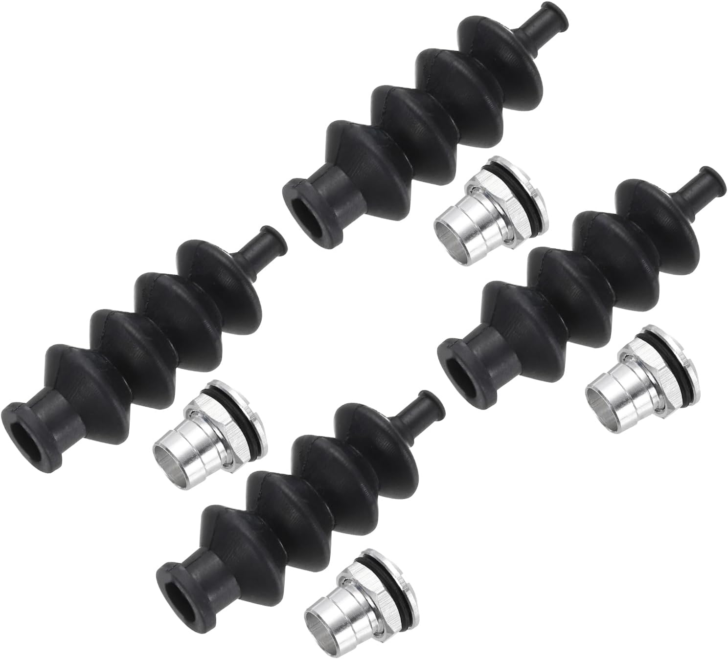 MECCANIXITY 4Sets 42mm Waterproof Push Rod Rubber Seal Bellow with Aluminum Mount for RC Boat Brushless Electric Boat Car