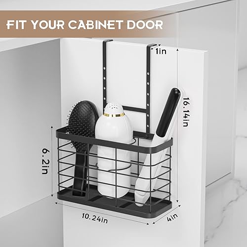 Miniatura 6 de VITABONA Soporte para secador de pelo montado en la paredorganizador de herramientas de pelo para montaje en pared, soporte para secadora de pelo de