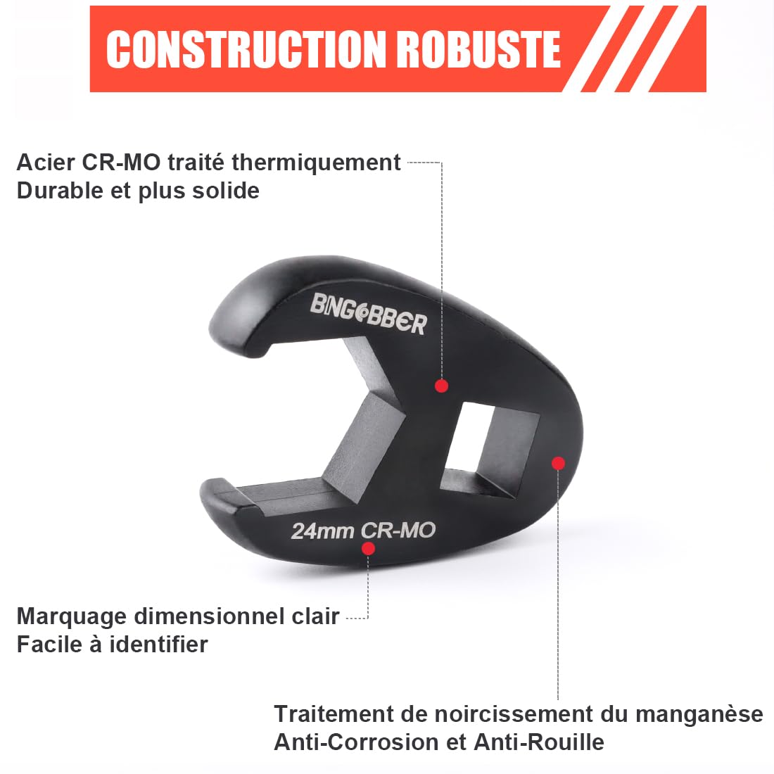 15 PCS Ensemble de clé à Fourche à emmancher Métrique 1/2 3/8" | Coffret de douilles à tuyauter,clé à écrou évasé,8-24mm