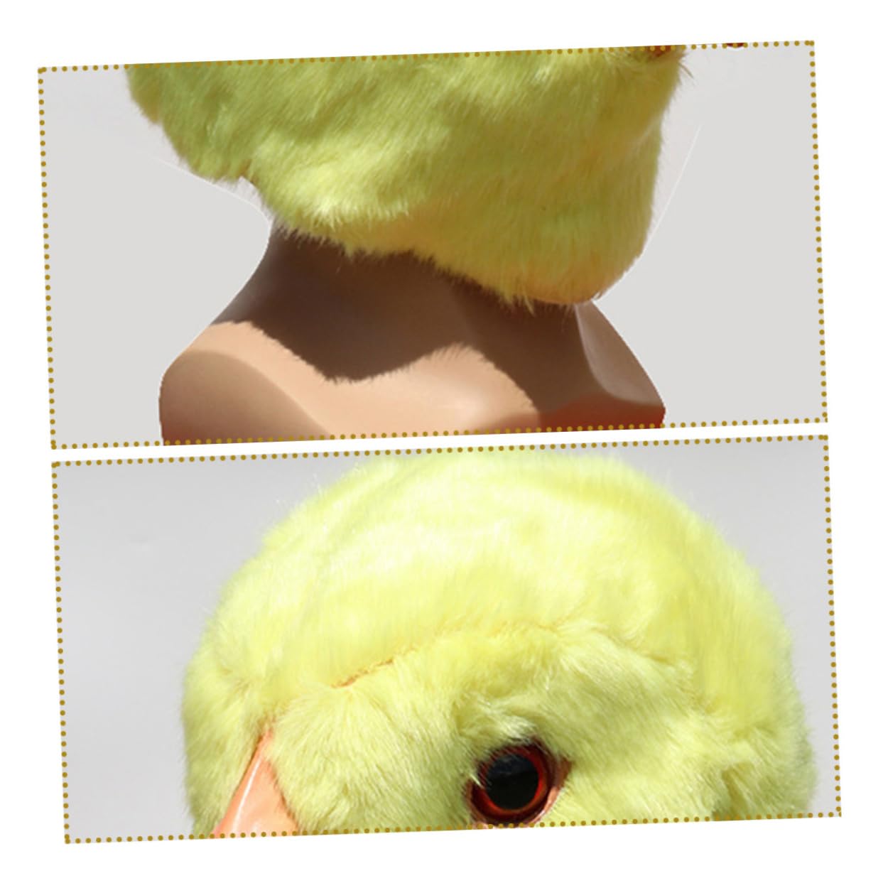 COLLBATH Gorro De Fiesta Peluche Diseño De Cabeza De Pollito Para Carnaval y Mascaradas Accesorio Divertido y Ligero Para Actividades Interiores y Exteriores
