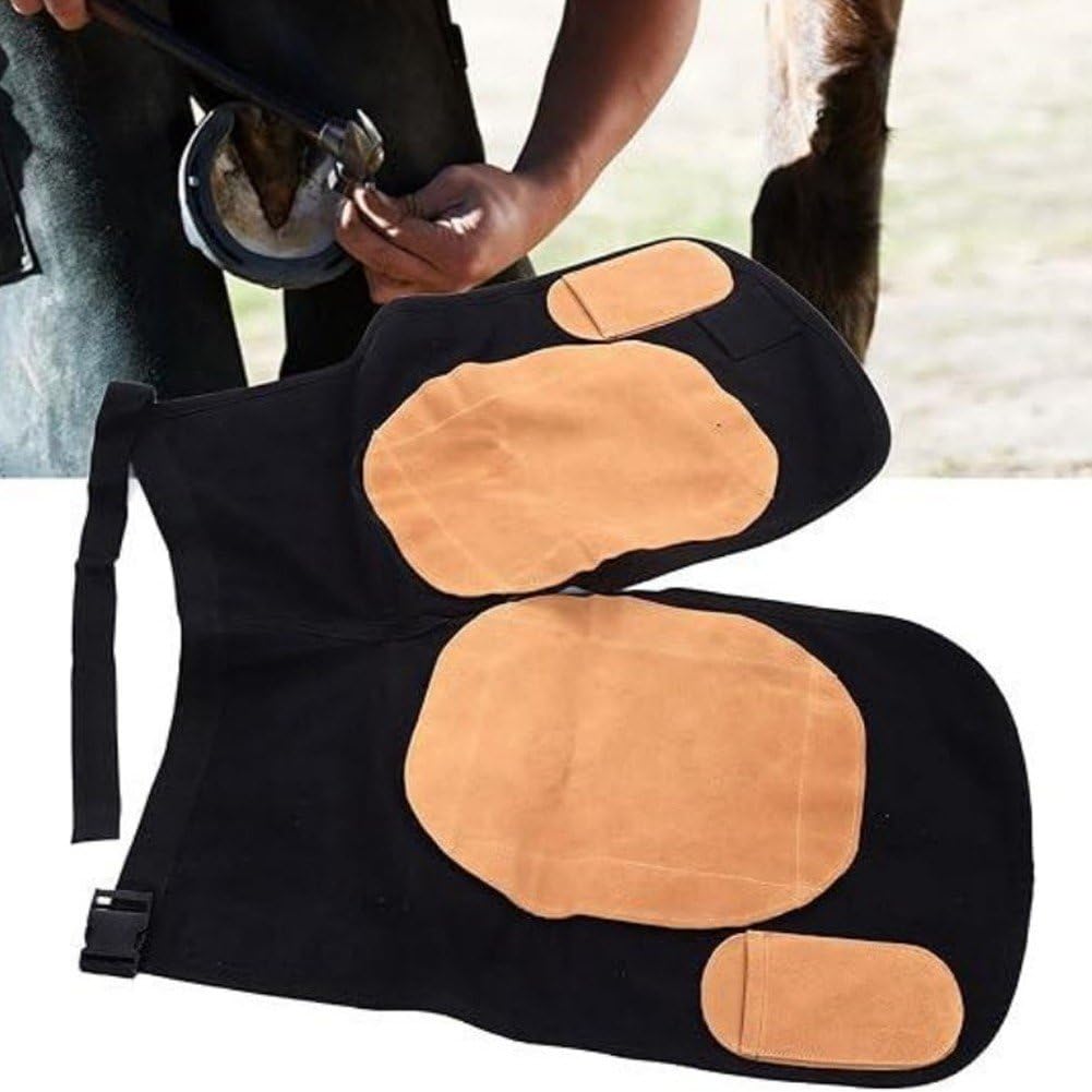 Grembiule Maniscalco Grembiule Maniscalco Gambali in Tela Pu Pelle Comodo Grembiule Riparazione con Tasche Grembiule Scuderia per