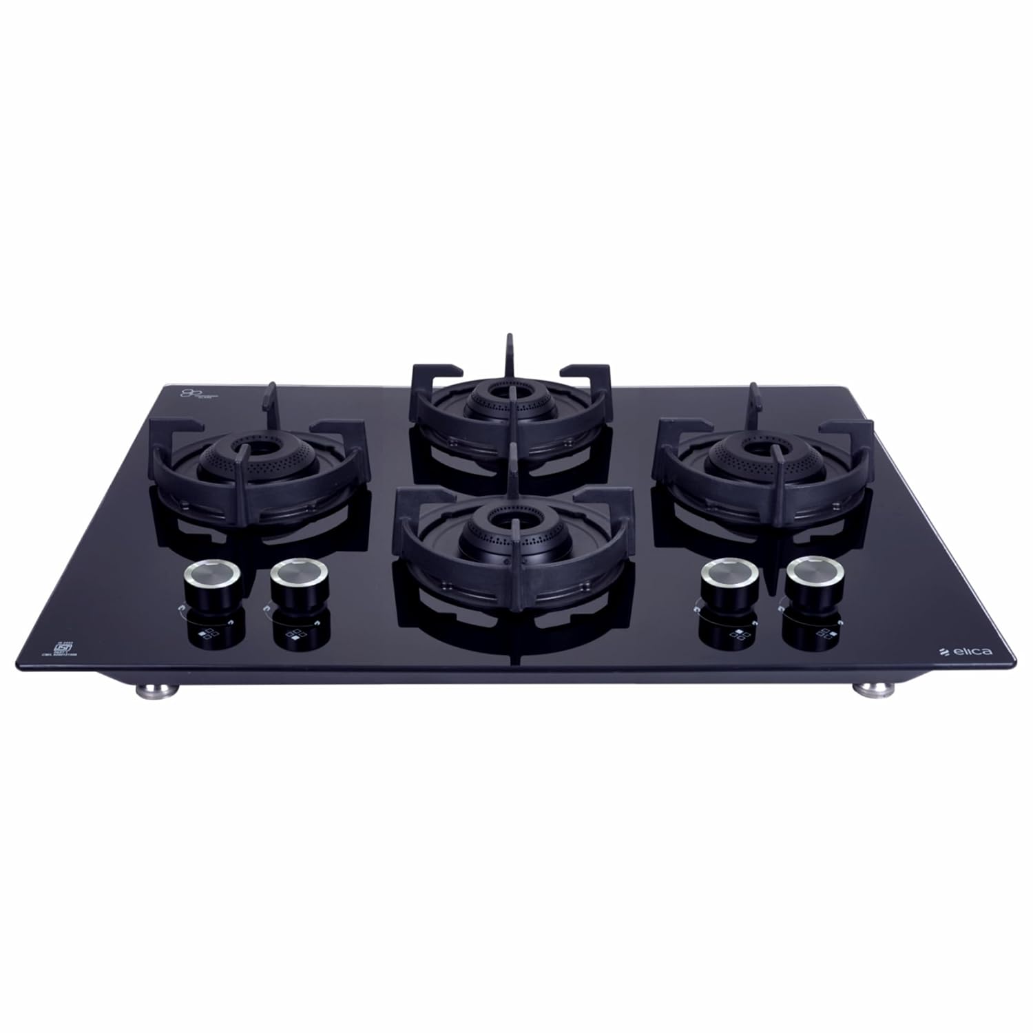 Elica Hob 4 Italian Burner Auto Ignition Glass Top with Direct Multi-Flame Brass Burner Gas Stove (FLEXI 460 LOTUS IND HD BRASS), Black Elica Hob 4 Italian Burner Auto Ignition Glass Top with Direct Multi-Flame Brass Burner Gas Stove (FLEXI 460 LOTUS IND HD BRASS), Black