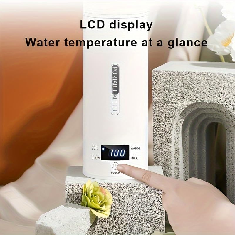 PANCERKA Portable Electric Travel Kettle LCD Display