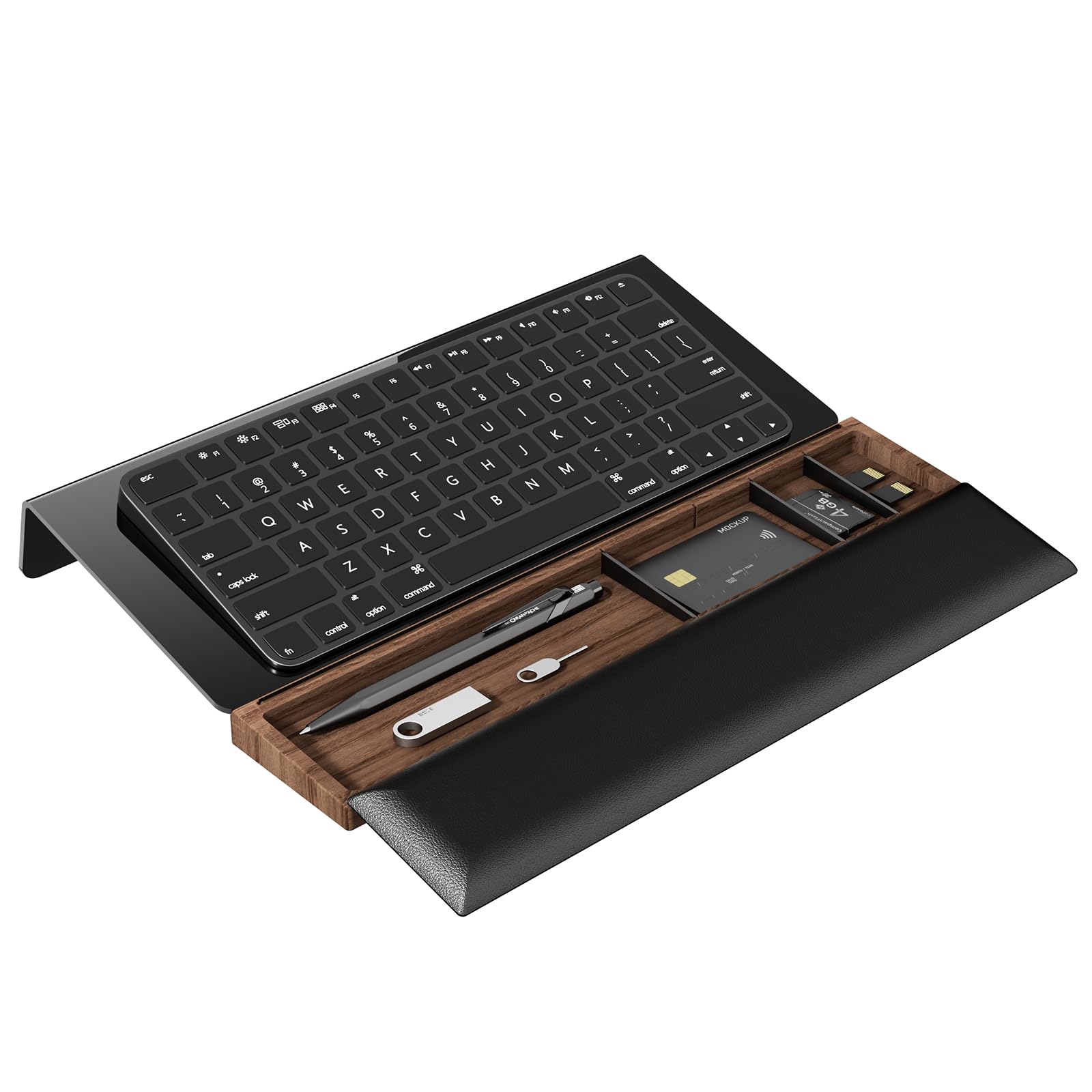 Keyboard Stand,Keyboard Riser Wrist Rest and Storage,Ergonomic Computer Keyboard Riser with Wrist Pad for Home Office (Keyboard are not Included)