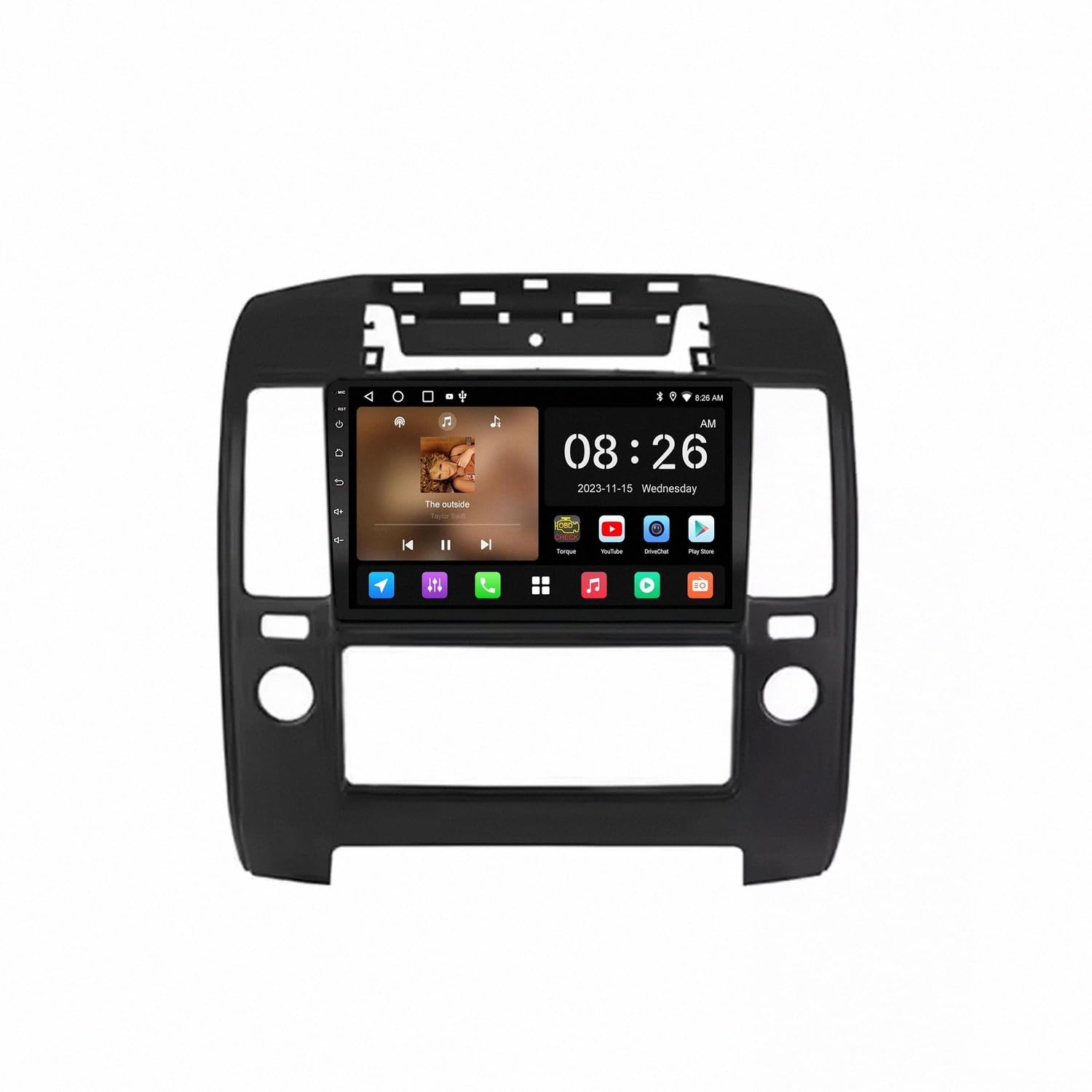 Ekran Apple Car Play, Ekran Android Auto dla NISSAN Navara 2004-2010 Przenośny Dotykowy Carplay Z Siri, Bluetooth, Nadajnikiem, Sterowaniem Głosowym, 4 Rdzeń 1G+32G