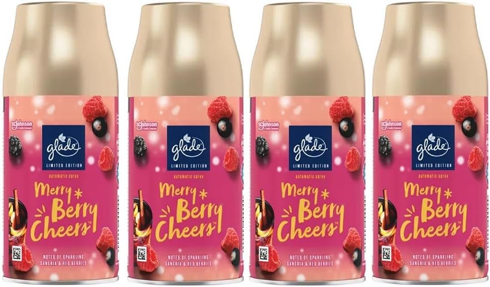 4 x Glade Automatic Spray Refill 269ml - Merry Berry Cheers