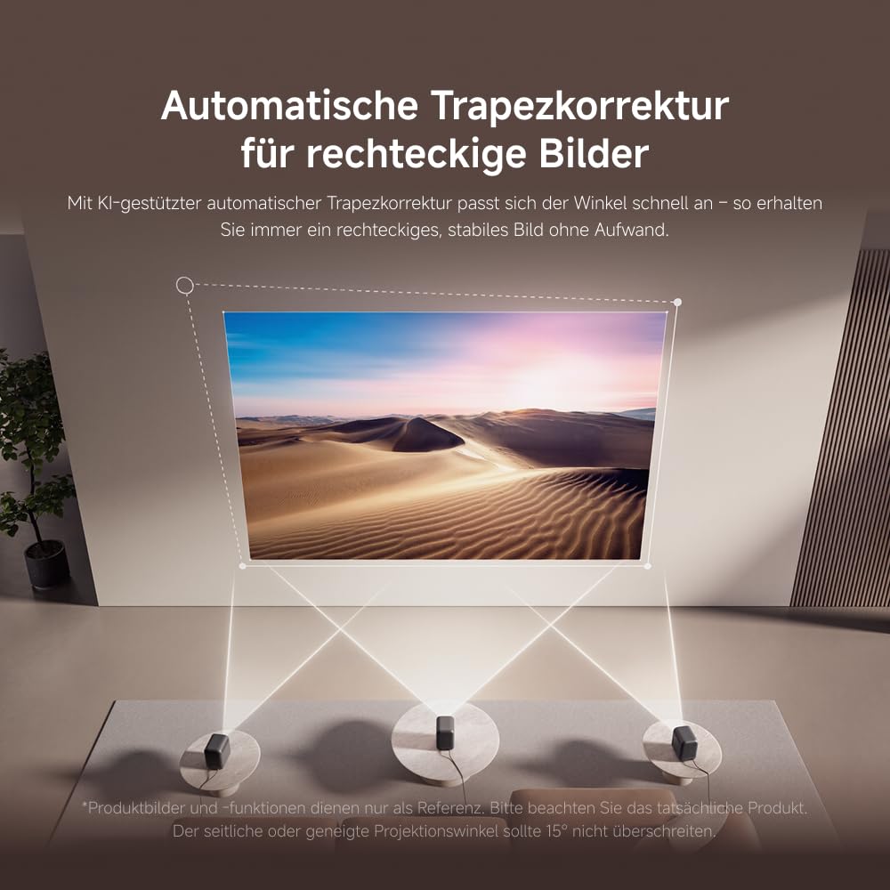 Xiaomi L1 Smart Beamer 1080P Full HD mit Google TV & Netflix, Tragbarer Heimkino Projektor, Autofokus & Keystone, HDR10/HLG, 120" Display, 5G WiFi Bluetooth, Dolby Audio, Outdoor Beamer für Kinoabende
