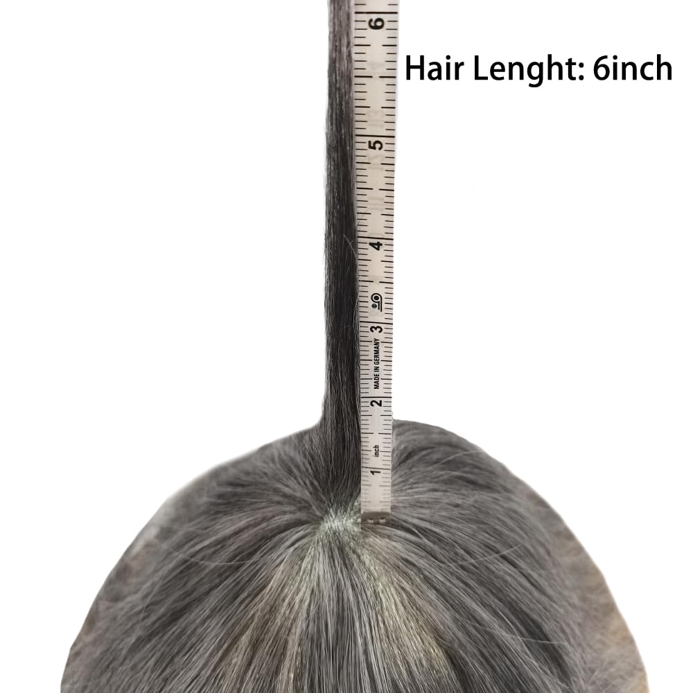 Swiss Lace Toupee For Men Mens Hair Piece Human Hair System For Men Toupee Mens Hair Replacement System Hairpiece For Men 8x10 Medium light density #260 2# DARKEST BROWN+60% GREY