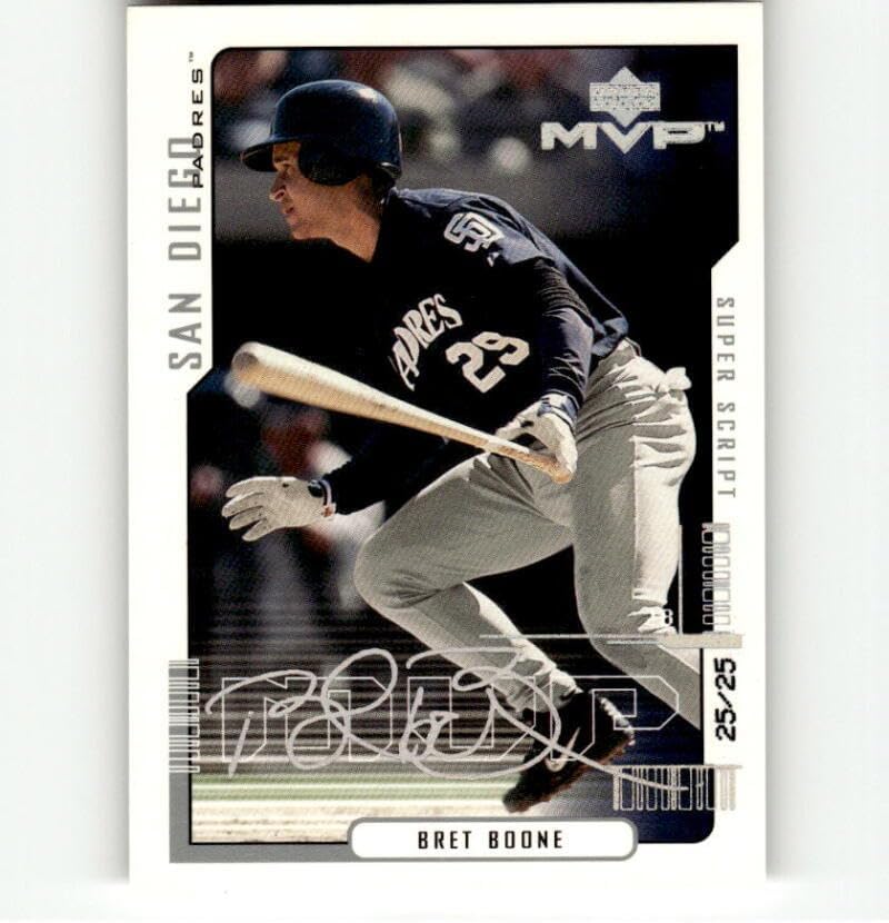 2000 Upper Deck MVP Super Script #136 Bret Boone 25/25 San Diego Padres MLB Baseball Trading Card
