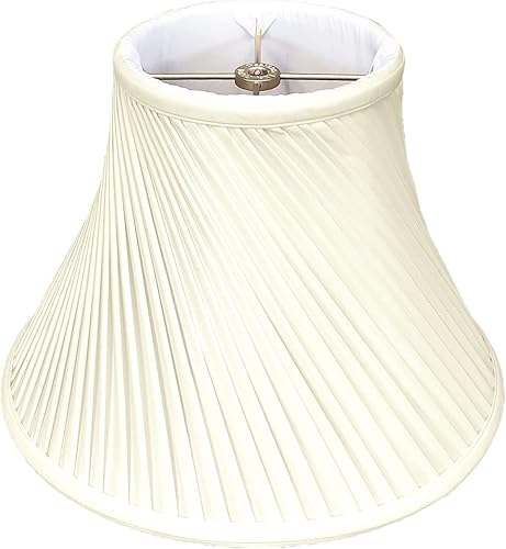 Royal Designs BS-717-16EG - Pantalla de lámpara básica con pliegues trenzados, cáscara de huevo, 7 x 16 x 12 pulgadas