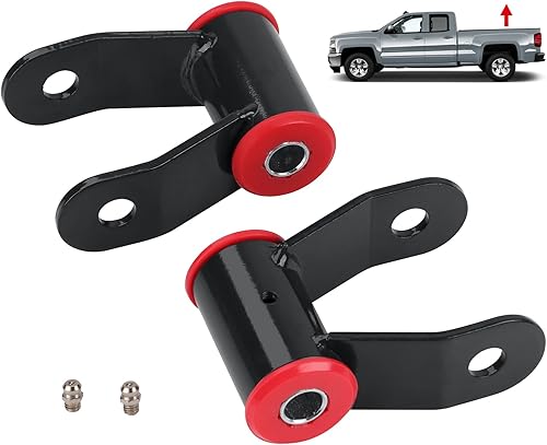 Kit de grillete trasero de hoja de elevación trasera de 1-1.5 pulgadas 710515 compatible con GMC Sierra 1500 Chevy Silverado 1500 2wd 4wd Truck