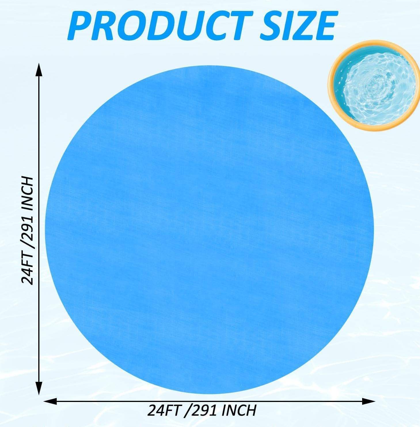 24Ft Round Pool Ground Cloths Swimming Pool Ground Cloth,Round Pool Liner Pad for Above Ground Swimming Pool,Heavy Duty Pool Ground Mat Protector to Prevent Puncture Pool Ground Tarp