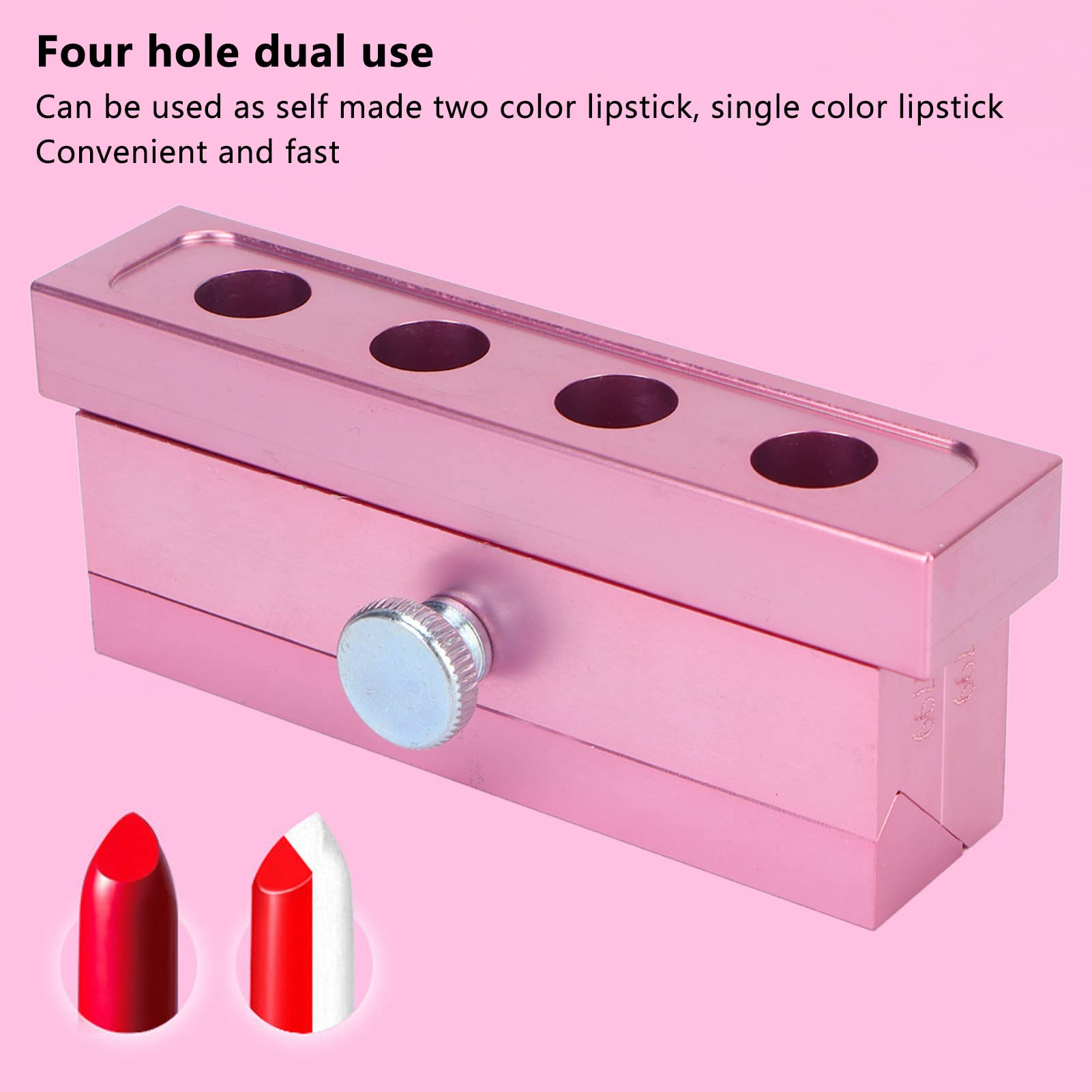 DIY-Lippenstift-Form, Lippenstift-Hersteller in Benutzerdefinierten Farben, 4-Fach-Aluminium-Form-Set, für sicheres, ungiftiges Kosmetikhandwerk