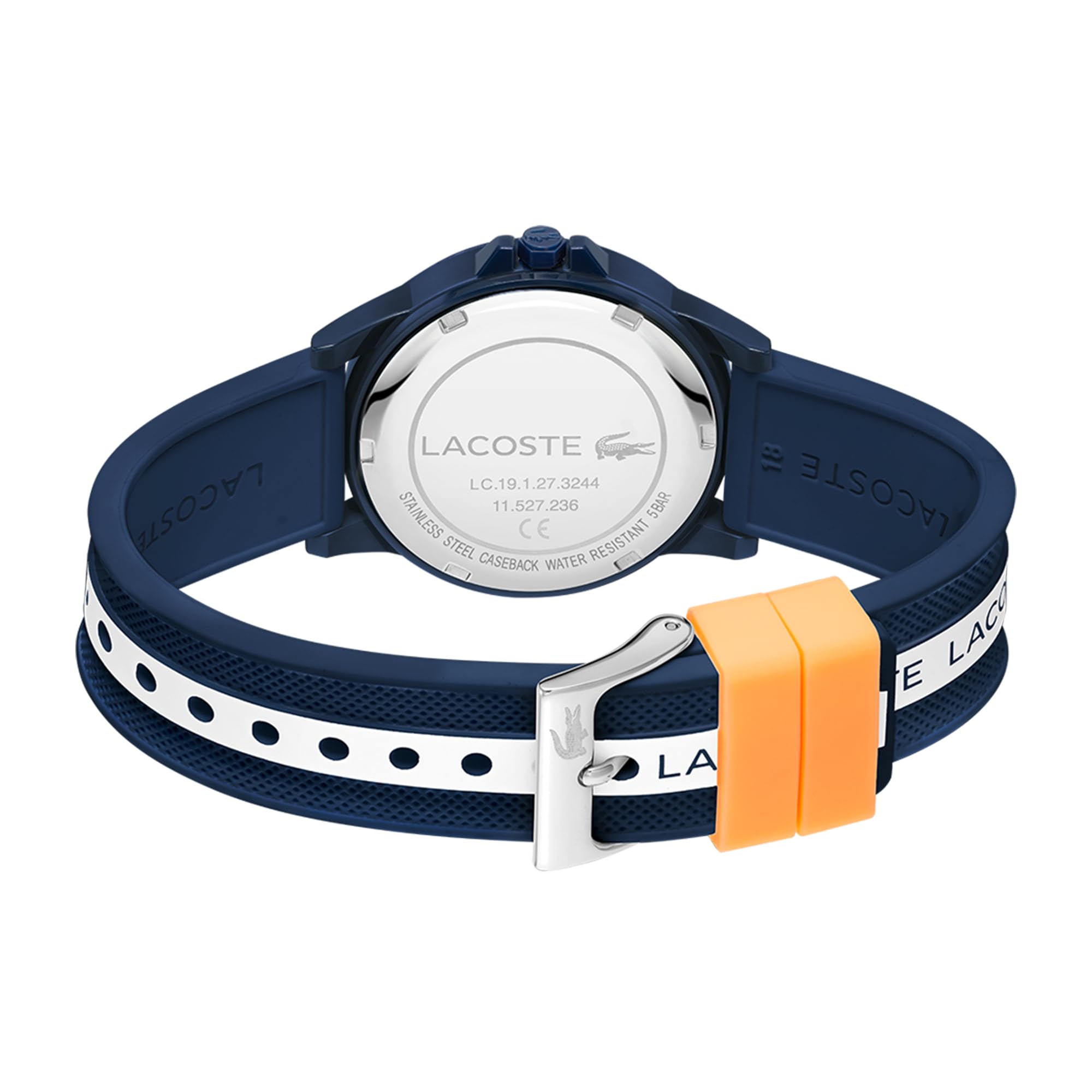 Lacoste Rider analogowy zegarek dziecięcy, mechanizm kwarcowy, wodoodporny, silikonowy pasek, unisex, prezent dla chłopców i dziewcząt