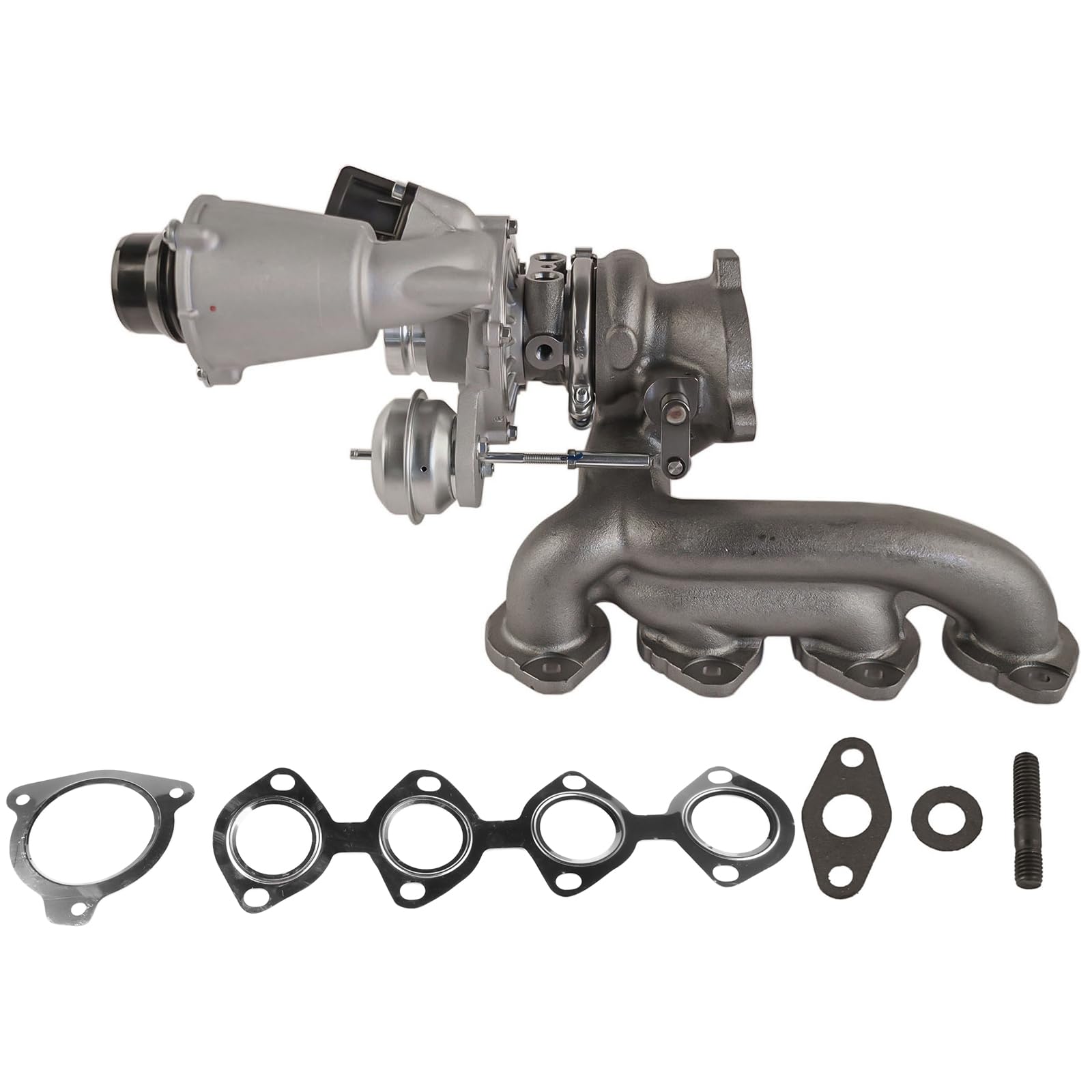 Turbocompressore con guarnizione Compatibile con C250 E250 SLK250 Q30 QX30 | Compatibile con W204 C250 W212 E200 A207 E250 SLK R172 200 250 1.8L QX30 2.0L M271DE18AL 2710903680, 2710903280, 2710903480