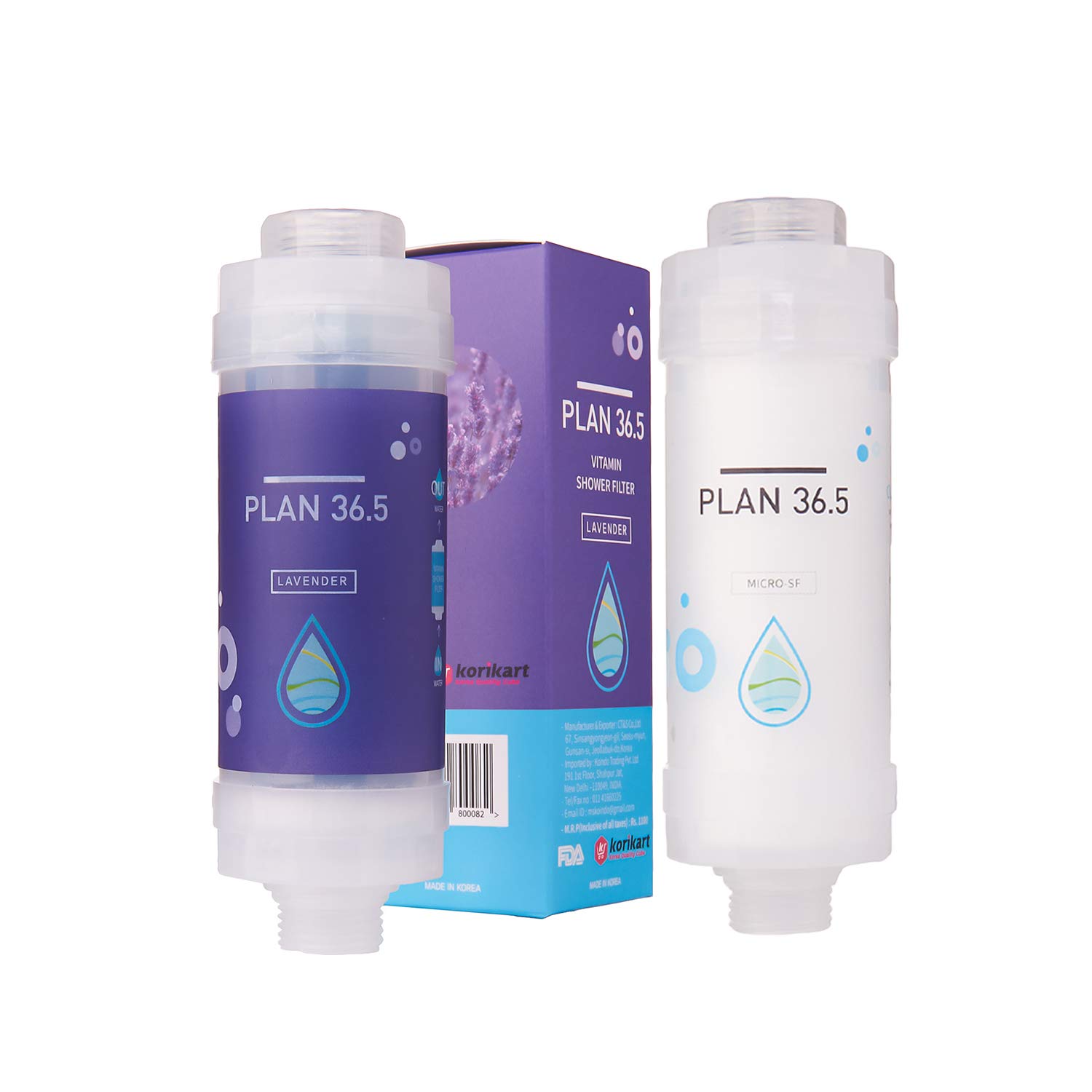 Buy Plan 36.5 Premium Vitamin C Korean Hand Shower Filter Combo for Bathroom Shower ((Lavender+Deluxe)) Online at Low Prices in India - Amazon.in
