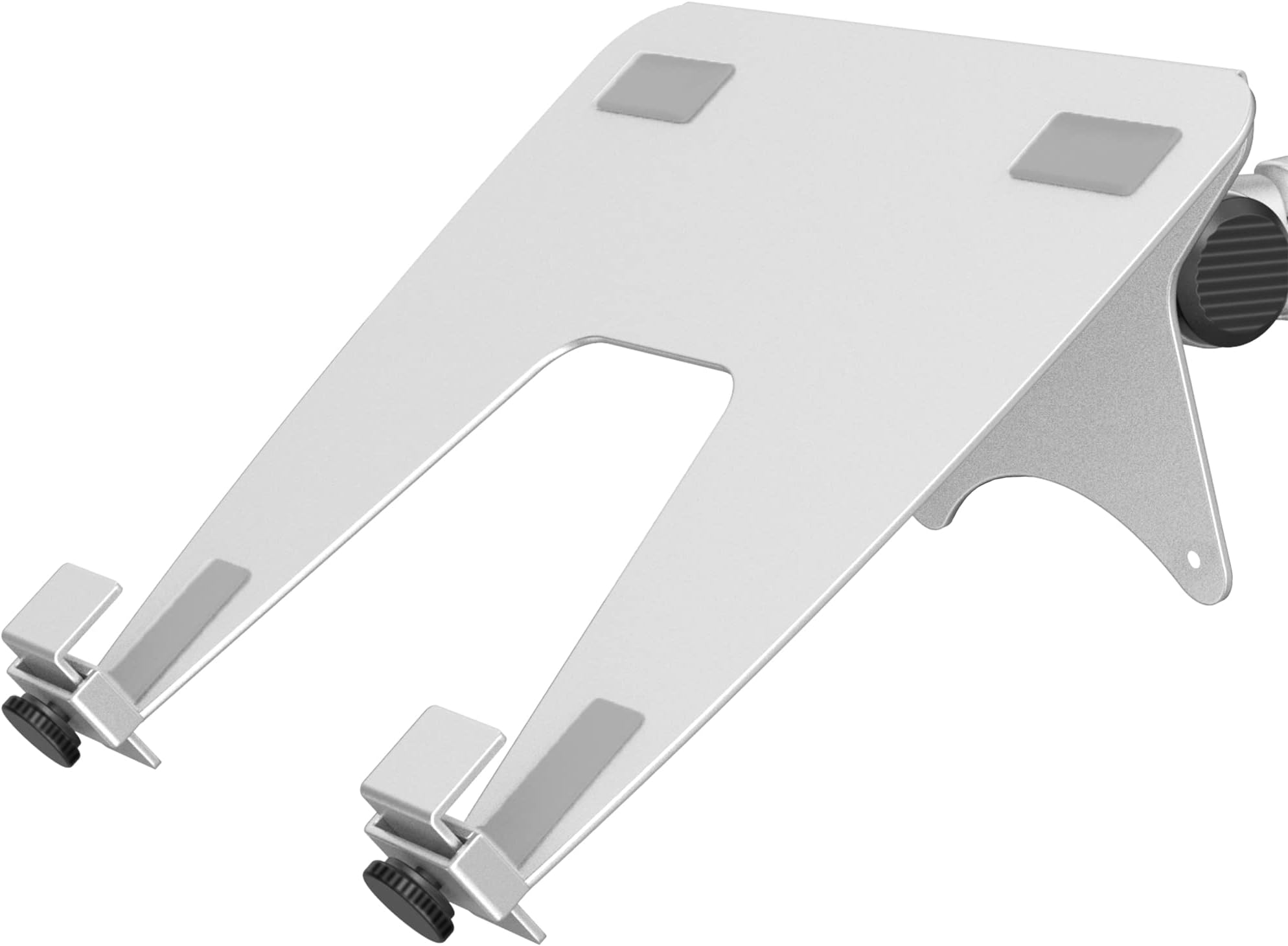VESA Laptop Tray for Monitor Arm - 100x100mm VESA Mount Laptop Tray - Arm Mount Tray for Laptop, Notebook, and Tablet Screens up to 17.6" - Notebook Tray Office Desk Accessories - Silver